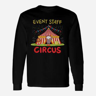 Event Staff Circus Tent Elephant And Lion Long Sleeve T-Shirt - Seseable
