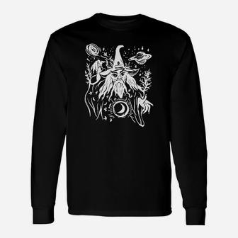 Evil Wizard Horror Goth Punk Long Sleeve T-Shirt - Seseable