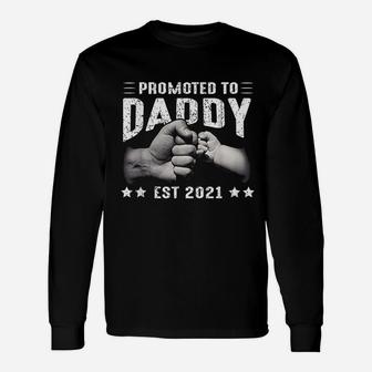 Expecting New Dad Soon To Be Promoted To Daddy 2021 Long Sleeve T-Shirt - Seseable