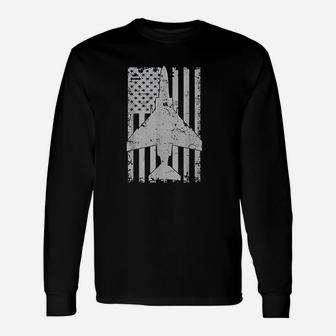 F4 Phantom Ii Fighter Jet Patriotic Military Pilot Long Sleeve T-Shirt | Seseable CA
