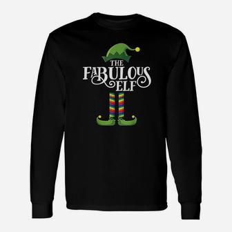 Fabulous Gay Elf Matching Group Christmas Party Pj Long Sleeve T-Shirt - Seseable