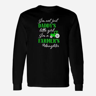 Farmers Daughter Daddys Little Girl Tractor Long Sleeve T-Shirt - Seseable