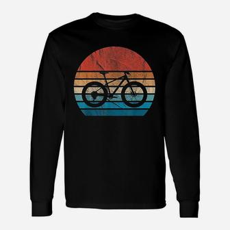 Fat Bike Retro Sunset Bike Fat Bike Fat Tire Long Sleeve T-Shirt - Seseable