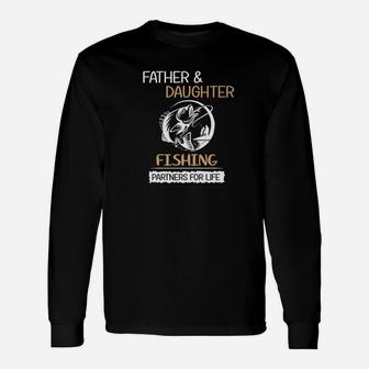 Father And Daughter Fishing Partners For Life Fathers Day Premium Long Sleeve T-Shirt - Seseable