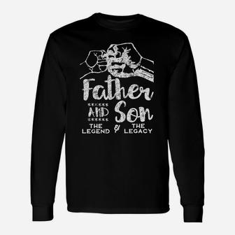 Father And Son The Legend And The Legacy Matching Long Sleeve T-Shirt - Seseable