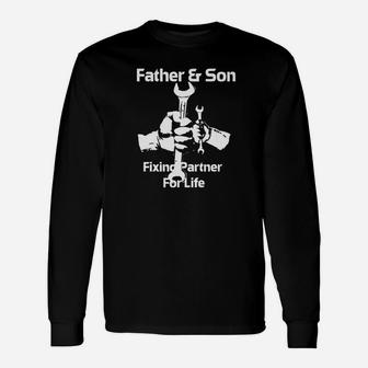 Father And Son Mechanic Shirt Mechanic Valentine Men Long Sleeve T-Shirt - Seseable