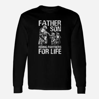 Father Son Riding Partner For Life Motocross Long Sleeve T-Shirt - Seseable