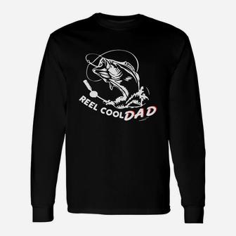 Fathers Day Reel Cool Dad Fishing Long Sleeve T-Shirt - Seseable