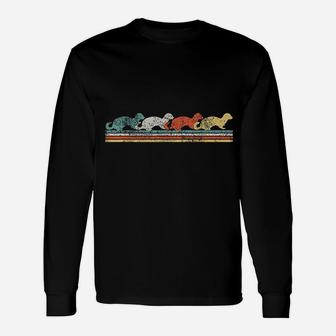 Ferret Retro Vintage Long Sleeve T-Shirt - Seseable