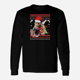 Festliches Bulldogge Langarmshirts mit Weihnachts-Ugly-Sweater Design - Seseable
