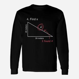 Find X Saying Math Teacher Long Sleeve T-Shirt - Seseable
