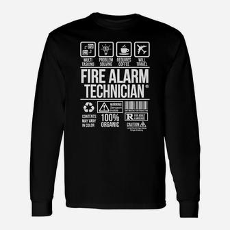 Fire Alarm Technician Long Sleeve T-Shirt - Seseable