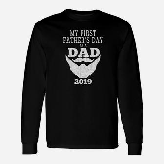 My First Fathers Day As A Dad 2019 Shirt Fathers Day Premium Long Sleeve T-Shirt - Seseable