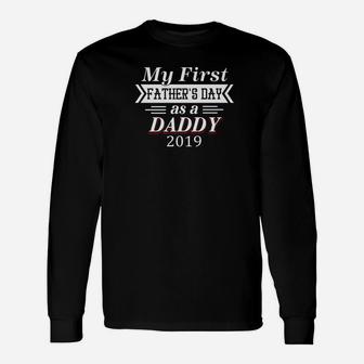 My First Fathers Day As A Daddy For Fathers Day Premium Long Sleeve T-Shirt - Seseable