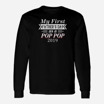 My First Fathers Day As A Poppop For Fathers Day Premium Long Sleeve T-Shirt - Seseable