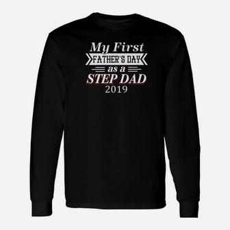 My First Fathers Day As A Step Dad For Fathers Day Premium Long Sleeve T-Shirt - Seseable