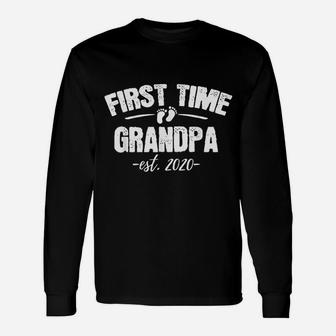 First Time Grandpa 2020 New Grandfather To Be Baby Long Sleeve T-Shirt - Seseable