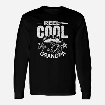 Fishing Dad T-shirt Reel Cool Grandpa Fishing Tee Long Sleeve T-Shirt - Seseable