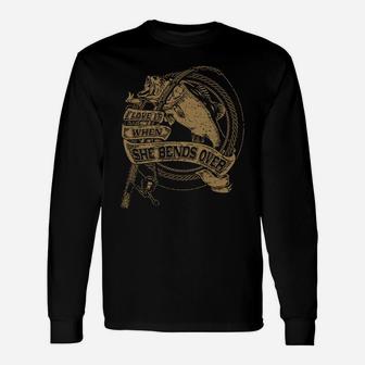 Fishing I Love It When She Bends Over Long Sleeve T-Shirt - Seseable