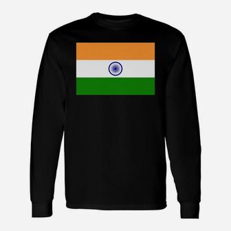 Flag Of India Cool Indian Flag T-shirt Long Sleeve T-Shirt - Seseable