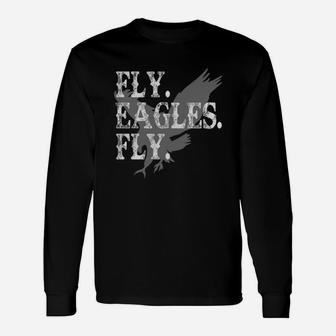Flying Eagles Shirt Says Fly Eagles Fly-great Vintage T-shirt Long Sleeve T-Shirt - Seseable