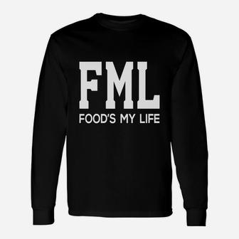 Food Is My Life Acronym T-shirt Sports Tshirt Long Sleeve T-Shirt - Seseable