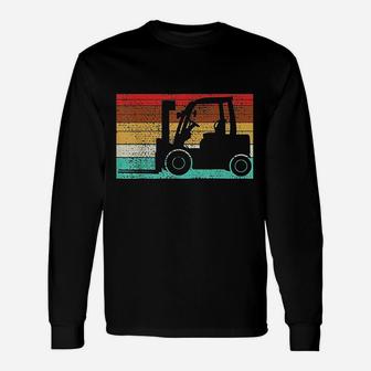Forklift Construction Retro Vintage Long Sleeve T-Shirt | Seseable UK