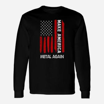 Forth 4th Of July Outfit Make America Metal Again Long Sleeve T-Shirt | Seseable CA