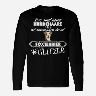 Foxterrier Glitzer Spruch Langarmshirts, Mode für Hundefans - Seseable