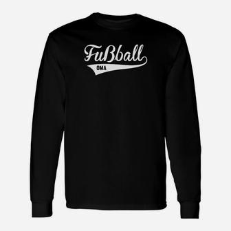 Fußball Oma Schwarzes Langarmshirts, Sportshirt für Großmütter - Seseable