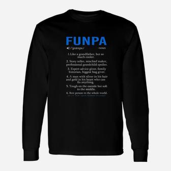 Funpa Definition Grandpa Fathers Day Long Sleeve T-Shirt - Seseable