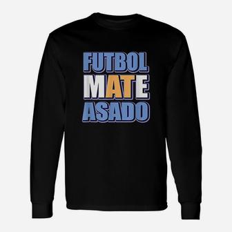 Futbol Mate Asado Vintage Argentina Long Sleeve T-Shirt - Seseable