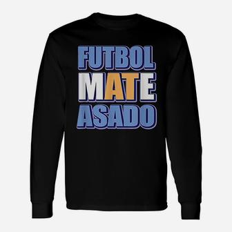 Futbol Mate Asado Vintage Argentina Long Sleeve T-Shirt - Seseable