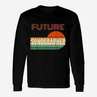 Future Sonographer Retro Vintage Long Sleeve T-Shirt - Seseable