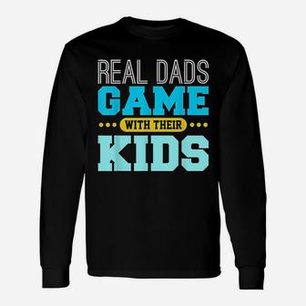 Gaming Fathers Day Gamer Dad From Son Or Daughter Long Sleeve T-Shirt - Seseable