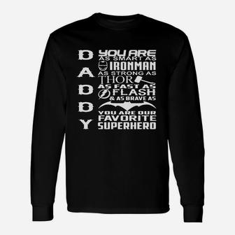 Gawx Daddy Superhero, best christmas gifts for dad Long Sleeve T-Shirt - Seseable