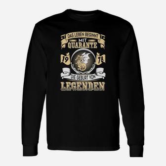 Geburt von Legenden 1978 Quarantäne-Themen Langarmshirts, Retro Design - Seseable