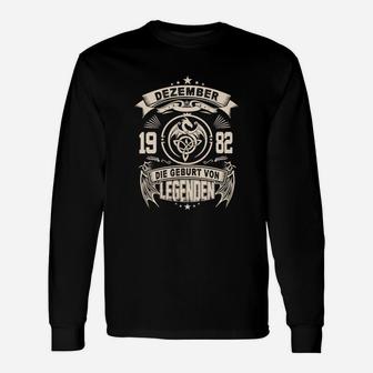 Geburt von Legenden Dezember 1982 Jahrgangs Langarmshirts, Retro Look - Seseable