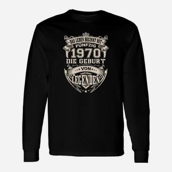 Geburtsjahr 1970 Vintage Langarmshirts, Legenden Geburt Slogan - Seseable