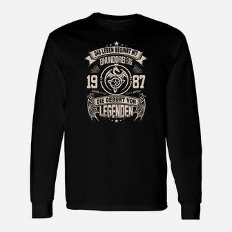 Geburtsjahr 1987 Langarmshirts - Personalisiert für Legenden - Seseable