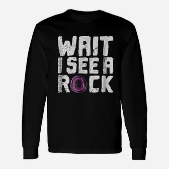 Geologist Rock Hounding Geode Vintage Long Sleeve T-Shirt - Seseable