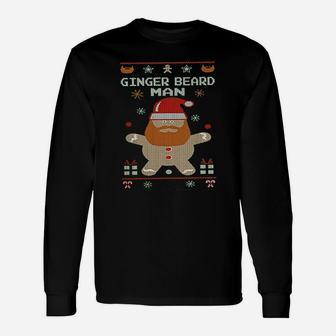 Ginger Beard Man Christmas Long Sleeve T-Shirt - Seseable