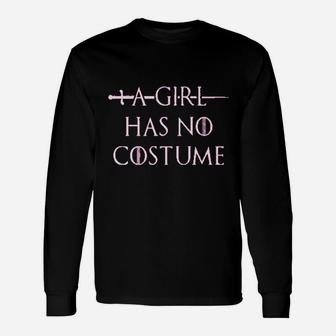 A Girl Has No Costume Halloween Women Long Sleeve T-Shirt - Seseable