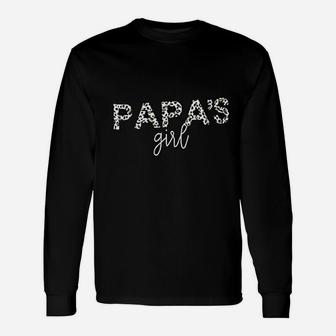 Girls Papas Girl Letters, best christmas gifts for dad Long Sleeve T-Shirt - Seseable