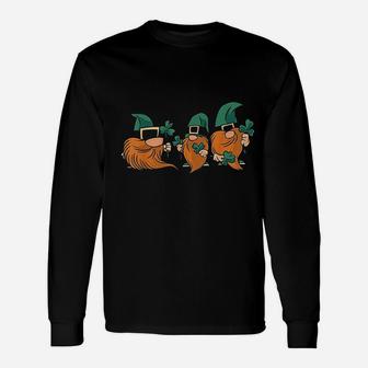 Gnome St Patrick Day Irish Green Saint Patrick Lucky Long Sleeve T-Shirt - Seseable