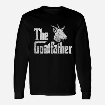 Goatfather Goat Dad, dad birthday gifts Long Sleeve T-Shirt - Seseable