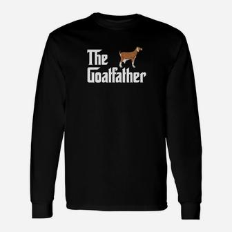 The Goatfather Goat Lovers Gif For Dad Long Sleeve T-Shirt - Seseable