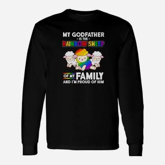 Godfather Rainbow Sheep Proud Gay Pride Long Sleeve T-Shirt - Seseable