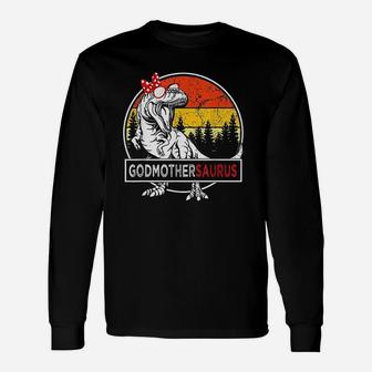 Godmothersaurus Dinosaur Godmother Saurus Long Sleeve T-Shirt - Seseable
