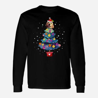 Golden Retriever Christmas Tree 2022 New Year 2022 Long Sleeve T-Shirt - Seseable